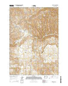 Rye Valley Oregon Current topographic map, 1:24000 scale, 7.5 X 7.5 Minute, Year 2014