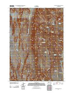 Ryegrass Butte Oregon Historical topographic map, 1:24000 scale, 7.5 X 7.5 Minute, Year 2011