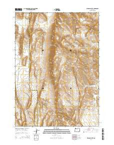 Ryegrass Butte Oregon Current topographic map, 1:24000 scale, 7.5 X 7.5 Minute, Year 2014