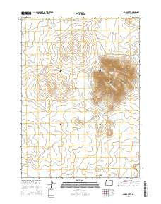 Saddle Butte Oregon Current topographic map, 1:24000 scale, 7.5 X 7.5 Minute, Year 2014