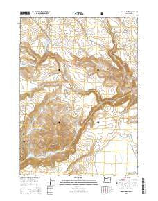 Sage Hen Butte Oregon Current topographic map, 1:24000 scale, 7.5 X 7.5 Minute, Year 2014