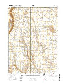 Sagebrush Knoll Oregon Current topographic map, 1:24000 scale, 7.5 X 7.5 Minute, Year 2014