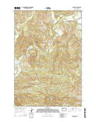 Sager Creek Oregon Current topographic map, 1:24000 scale, 7.5 X 7.5 Minute, Year 2014