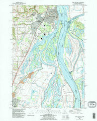 Saint Helens Oregon Historical topographic map, 1:24000 scale, 7.5 X 7.5 Minute, Year 1990