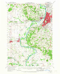 Salem Oregon Historical topographic map, 1:62500 scale, 15 X 15 Minute, Year 1957