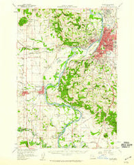 Salem Oregon Historical topographic map, 1:62500 scale, 15 X 15 Minute, Year 1957