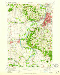 Salem Oregon Historical topographic map, 1:62500 scale, 15 X 15 Minute, Year 1957