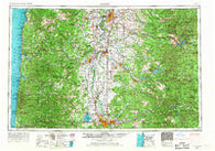 Salem Oregon Historical topographic map, 1:250000 scale, 1 X 2 Degree, Year 1960