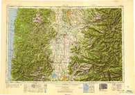 Salem Oregon Historical topographic map, 1:250000 scale, 1 X 2 Degree, Year 1953