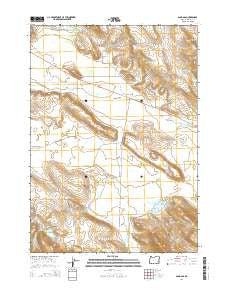 Sand Gap Oregon Current topographic map, 1:24000 scale, 7.5 X 7.5 Minute, Year 2014