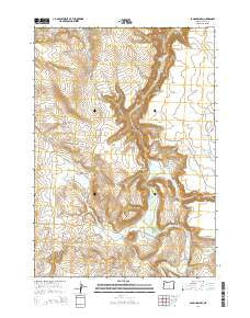 Sand Hollow Oregon Current topographic map, 1:24000 scale, 7.5 X 7.5 Minute, Year 2014
