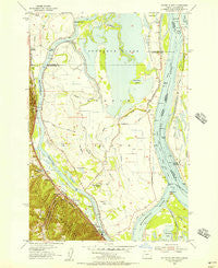 Sauvie Island Oregon Historical topographic map, 1:24000 scale, 7.5 X 7.5 Minute, Year 1954