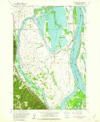 Sauvie Island Oregon Historical topographic map, 1:24000 scale, 7.5 X 7.5 Minute, Year 1961