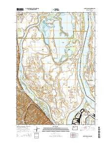 Sauvie Island Oregon Current topographic map, 1:24000 scale, 7.5 X 7.5 Minute, Year 2014