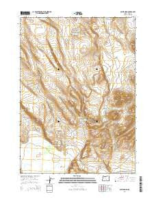 Sawed Horn Oregon Current topographic map, 1:24000 scale, 7.5 X 7.5 Minute, Year 2014