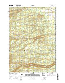 Sawmill Butte Oregon Current topographic map, 1:24000 scale, 7.5 X 7.5 Minute, Year 2014