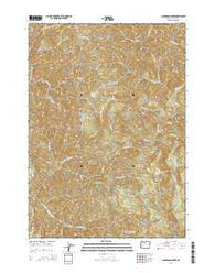 Scaredman Creek Oregon Current topographic map, 1:24000 scale, 7.5 X 7.5 Minute, Year 2014