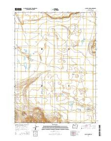 Schaub Lake Oregon Current topographic map, 1:24000 scale, 7.5 X 7.5 Minute, Year 2014
