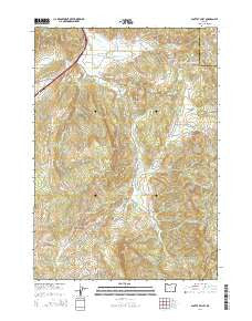 Scotts Valley Oregon Current topographic map, 1:24000 scale, 7.5 X 7.5 Minute, Year 2014