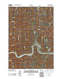 Scottsburg Oregon Historical topographic map, 1:24000 scale, 7.5 X 7.5 Minute, Year 2011