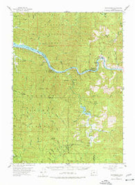 Scottsburg Oregon Historical topographic map, 1:62500 scale, 15 X 15 Minute, Year 1955