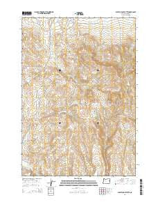 Scratch Post Butte Oregon Current topographic map, 1:24000 scale, 7.5 X 7.5 Minute, Year 2014
