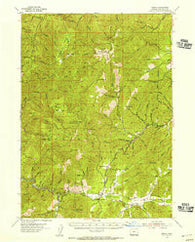 Selma Oregon Historical topographic map, 1:62500 scale, 15 X 15 Minute, Year 1954
