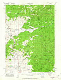 Seneca Oregon Historical topographic map, 1:62500 scale, 15 X 15 Minute, Year 1961