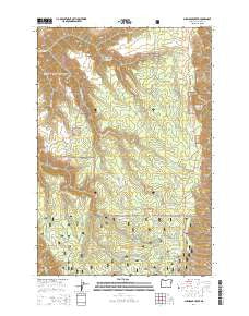 Shamrock Creek Oregon Current topographic map, 1:24000 scale, 7.5 X 7.5 Minute, Year 2014