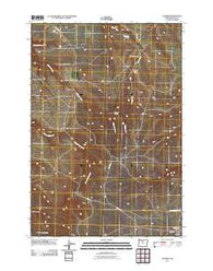 Shaniko Oregon Historical topographic map, 1:24000 scale, 7.5 X 7.5 Minute, Year 2011