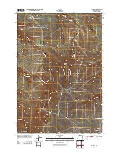 Shaniko Oregon Historical topographic map, 1:24000 scale, 7.5 X 7.5 Minute, Year 2011