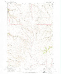 Shaniko Oregon Historical topographic map, 1:24000 scale, 7.5 X 7.5 Minute, Year 1971