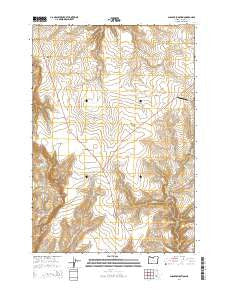Shaniko Junction Oregon Current topographic map, 1:24000 scale, 7.5 X 7.5 Minute, Year 2014