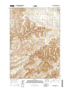 Shaniko Summit Oregon Current topographic map, 1:24000 scale, 7.5 X 7.5 Minute, Year 2014