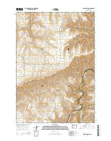 Sherars Bridge Oregon Current topographic map, 1:24000 scale, 7.5 X 7.5 Minute, Year 2014