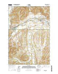 Sheridan Oregon Current topographic map, 1:24000 scale, 7.5 X 7.5 Minute, Year 2014