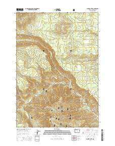 Shitike Butte Oregon Current topographic map, 1:24000 scale, 7.5 X 7.5 Minute, Year 2014