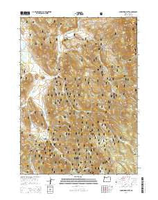 Shoestring Butte Oregon Current topographic map, 1:24000 scale, 7.5 X 7.5 Minute, Year 2014