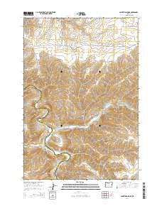 Shoestring Ridge Oregon Current topographic map, 1:24000 scale, 7.5 X 7.5 Minute, Year 2014