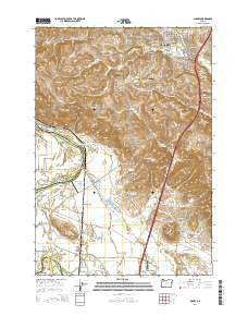 Sidney Oregon Current topographic map, 1:24000 scale, 7.5 X 7.5 Minute, Year 2014