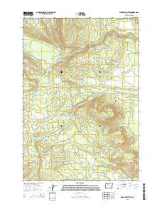 Sidwalter Buttes Oregon Current topographic map, 1:24000 scale, 7.5 X 7.5 Minute, Year 2014