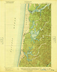 Siltcoos Lake Oregon Historical topographic map, 1:62500 scale, 15 X 15 Minute, Year 1920