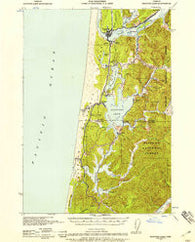 Siltcoos Lake Oregon Historical topographic map, 1:62500 scale, 15 X 15 Minute, Year 1941