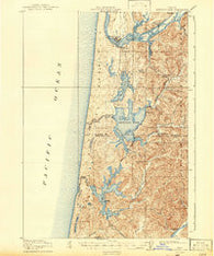 Siltcoos Lake Oregon Historical topographic map, 1:62500 scale, 15 X 15 Minute, Year 1920