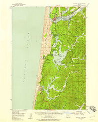 Siltcoos Lake Oregon Historical topographic map, 1:62500 scale, 15 X 15 Minute, Year 1956