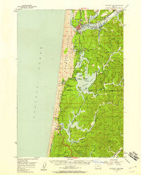 Siltcoos Lake Oregon Historical topographic map, 1:62500 scale, 15 X 15 Minute, Year 1956
