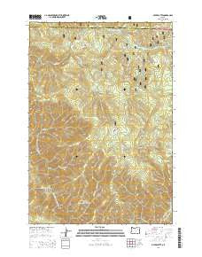 Silver Butte Oregon Current topographic map, 1:24000 scale, 7.5 X 7.5 Minute, Year 2014