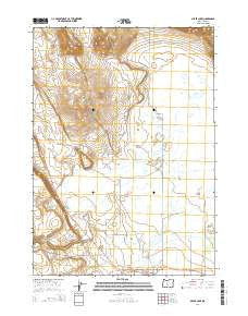 Silver Lake Oregon Current topographic map, 1:24000 scale, 7.5 X 7.5 Minute, Year 2014