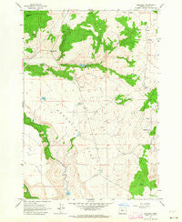 Simnasho Oregon Historical topographic map, 1:24000 scale, 7.5 X 7.5 Minute, Year 1962