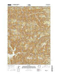 Sitkum Oregon Current topographic map, 1:24000 scale, 7.5 X 7.5 Minute, Year 2014